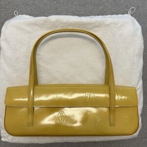 Cartier Happy Birthday Yellow Patent Leather Handbag